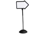 Safco 4173BL Double Sided Arrow Sign Dry Erase Magnetic Steel 25 1 2 x 60 Black Frame