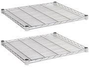 Alera SW58 2424SR Industrial Wire Shelving Extra Wire Shelves 24w x 24d Silver 2 Shelves Carton