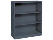 HON S42ABCS Metal Bookcase 3 Shelves 34 1 2w x 12 5 8d x 41h Charcoal