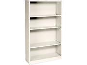 HON S60ABCL Metal Bookcase 4 Shelves 34 1 2w x 12 5 8d x 59h Putty