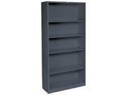 HON S72ABCS Metal Bookcase 5 Shelves 34 1 2w x 12 5 8d x 71h Charcoal