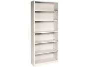 HON S82ABCL Metal Bookcase 6 Shelves 34 1 2w x 12 5 8d x 81 1 8h Putty