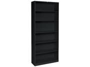 HON S82ABCP Metal Bookcase 6 Shelves 34 1 2w x 12 5 8d x 81 1 8h Black