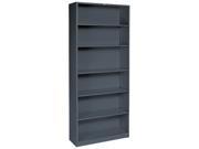 HON S82ABCS Metal Bookcase 6 Shelves 34 1 2w x 12 5 8d x 81 1 8h Charcoal