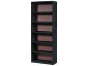 Safco 7174BL Value Mate Series Bookcase 6 Shelves 31 3 4w x 13 1 2d x 80h Black