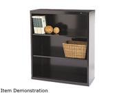 Tennsco B 42BK Metal Bookcase 3 Shelves 34 1 2w x 13 1 2d x 40h Black