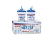 SCRUBS 42272CT ITW Hand Cleaner Towels Cloth 10 1 2 x 12 1 4 Blue WE 72 Bucket 6 Carton