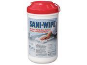 Nice Pak Q94384 Sani Wipe Surface Sanitizing Wipes 7.75 x 10.5 White 100 Canister 6 Carton