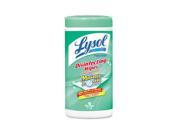 LYSOL Brand 77182CT Disinfecting Wipes Lemon and Lime Blossom White 7 x 8 80 Can 6 Cans CT