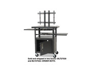 BALT Two Shelf Height-Adjustable Flat Panel TV Cart, 24 x 18 x 46 to 62, Black, Box 2
