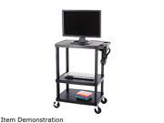 Safco 8933BL Multimedia Cart 3 Shelf 27 3 4w x 18 1 2d x 32 1 2h Black