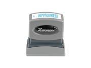 Xstamper ECO GREEN 1008 Title Message Stamp APPROVED Pre Inked Re Inkable Blue