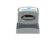 Xstamper ECO GREEN 1333 Title Message Stamp for DEPOSIT ONLY Pre Inked Re Inkable Blue