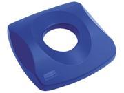 Rubbermaid Commercial 269100BE Untouchable Recycling Tops 16 x 3 1 4 Blue