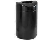 Rubbermaid Commercial R2030EBK Eclipse Open Top Waste Receptacle Round Steel 30 gal Black