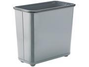Rubbermaid Commercial WB30R GY Fire Safe Wastebasket Rectangular Steel 7.5 gal Gray