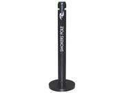 Rubbermaid Commercial R1 BK Smokerâ€™s Pole Round Steel Black