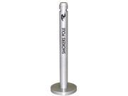 Rubbermaid Commercial R1 SM Smokerâ€™s Pole Round Steel Silver