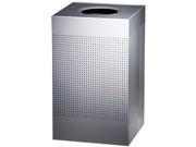 Rubbermaid Commercial SC18EPLSM Designer Line Silhouettes Receptacle Steel 29 gal Silver Metallic