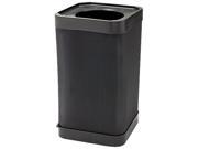 Safco 9790BL At Your Disposal Top Open Waste Receptacle Square Polyethylene 38 gal Black