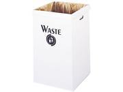 Safco 9745 Corrugated Waste Receptacle Square 40 gal White