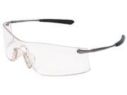 Crews T4110AF Rubicon Frameless Safety Glasses Silver Metal Temples Clear Lens