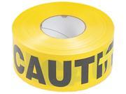 Tatco 10700 Caution Barricade Safety Tape Yellow 3w x 1 000 ft. Roll