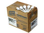 Dixie SH217 Plastic Tableware Heavyweight Soup Spoons 1000 Carton White
