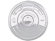 Eco Products EP FLCC Compostable Cold Drink Cup Lids Flat Clear 1000 Carton