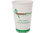 NatureHouse C008 Compostable Paper PLA Cup 8 oz Black 50 pack