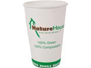 NatureHouse C010 Compostable Paper PLA Cup 10 oz Black 50 Pack