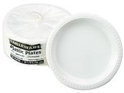 Tablemate TM10644WH Plastic Dinnerware Plates 10 1 4 Diameter White 125 Pack