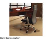 Floortex 1113423LR Polycarbonate Chair Mat 48 x 53 with Lip Clear