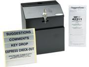 Safco 4232BL Steel Suggestion Key Drop Box with Locking Top 7 x 6 x 8 1 2
