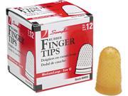Swingline 54032 Rubber Finger Tips Size 12 Medium Large Amber 12 Pack