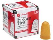 Swingline 54035 Rubber Finger Tips Size 11 1 2 Medium Amber 12 Pack