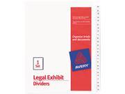 Avery 01702 Allstate Style Legal Side Tab Dividers 25 Tab 26 50 Letter White 25 Set