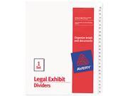 Avery 01703 Allstate Style Legal Side Tab Dividers 25 Tab 51 75 Letter White 25 Set