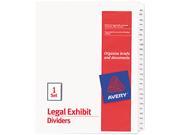 Avery 01705 Allstate Style Legal Side Tab Dividers 25 Tab 101 125 Letter White 25 Set