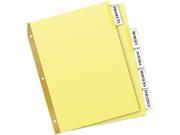 Avery 11110 WorkSaver Big Tab Reinforced Dividers w Clear Tabs 5 Tab Letter Buff