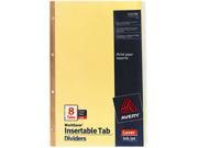 Avery 11116 WorkSaver Insertable Tab Index Dividers 8 Tab Legal Clear 8 Set