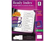 Avery 11132 Ready Index Classic Tab Titles 8 Tab 1 8 Letter Black White 1 Set