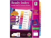 Ready Index Customizable Table of Contents Multicolor Dividers 8 Tab Letter