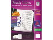 Ready Index Customizable Table of Contents Black White Dividers 10 Tab Ltr