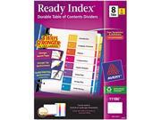 Avery 11186 Ready Index Contemporary Contents Divider 1 8 Multicolor Letter 6 Sets