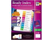 Avery 11188 Ready Index Contemporary Contents Divider 1 10 Multicolor Letter 6 Sets