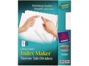 Avery 11253 Index Maker Clear Label Dividers 5 Tab Letter White 5 Set