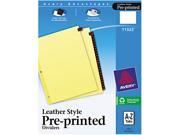 Avery 11323 Clear Reinforced Preprinted Leather Tab Divider 25 Tab A Z Red 25 Set