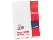 Avery 11376 Avery Style Legal Bottom Tab Divider Title Exhibit A Z Letter White