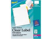 Avery 11404 Index Maker Dividers Multicolor 12 Tab Letter